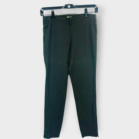 Ecru Springfield Pull On Slim Leg Pant Career Green Stretch Cropped Size XS - Picture 2 of 9